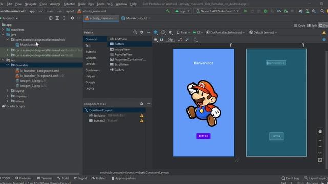 Varias pantallas en Android Studio utilizando KOTLIN | Crear Botón para acceder a otra Pantalla смотреть онлайн