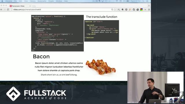 Angular Directives Tutorial - Transclusion in Angular Directives смотреть онлайн