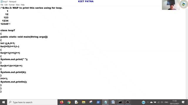 Loop Control Statements Part- 2 Using for and while Loop in JAVA LEC-10 смотреть онлайн