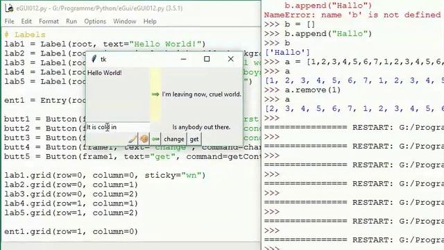 012 GUI with Python: Manipulating the content of the Entry-Widget смотреть онлайн