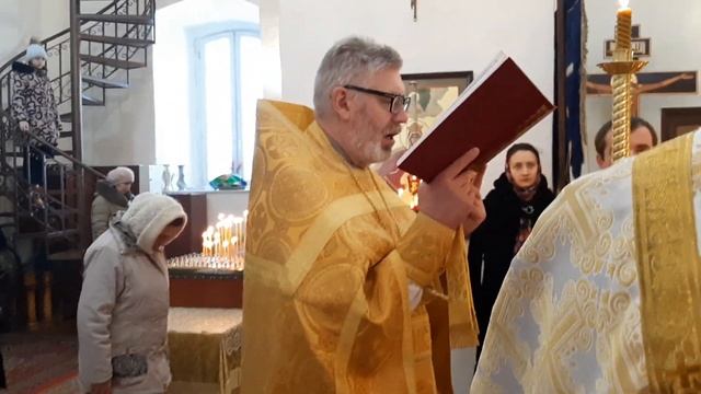 25.12.2022 Евангельское чтение. Неделя 28-я по Пятидесятнице, святых праотец. Храм Иоанна Богослова смотреть онлайн
