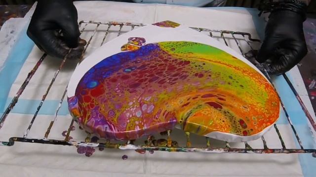 Acrylic Paint Pouring Flip Cup - Fluid Painting with Cells - Technique for Beginners ! смотреть онлайн