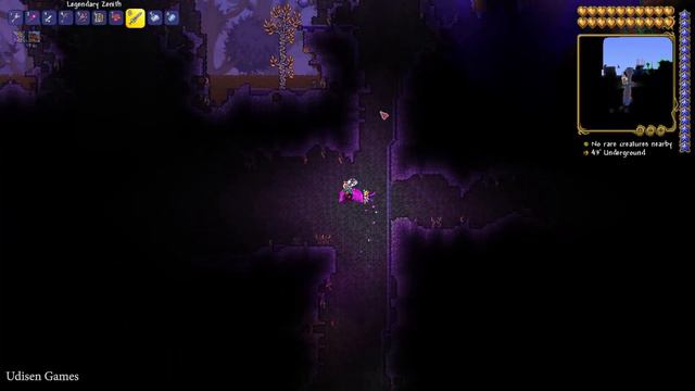 Terraria How To Get Bat Bat & Monster Meat & Tentacle Spike (EASY)