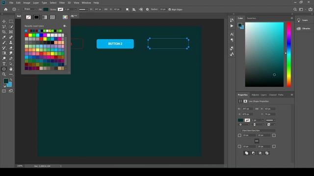 Photoshop - How to Create Buttons ? - Part - 19 - Web Design Series - Hindi смотреть онлайн