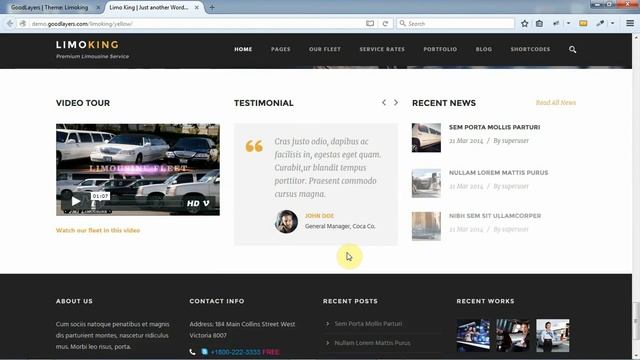 Limo King - Limousine Transport Car Hire Wordpress Theme+Download смотреть онлайн