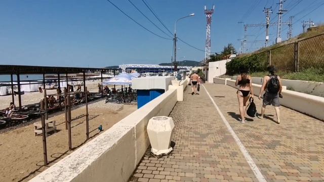 Набережная городского пляжа Туапсе смотреть онлайн