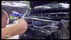 Как клеить пленку на фары? Легко! Обучение оклейки фар пленкой. Бронирование уроки.