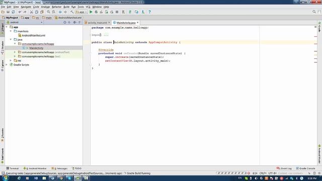 Android Studio: How to create "Hello, World" - Lesson 0 смотреть онлайн