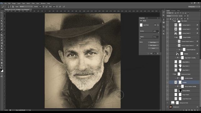 Sketch Paint Photoshop Action Tutorial смотреть онлайн