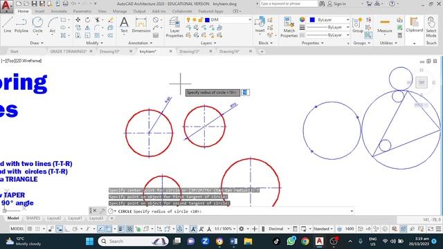 CIRCLES| How to Draw Different Types of Circles in AutoCAD смотреть онлайн