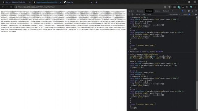 Advent of Code 2021, day 16; rank 21/19 (NERD WARNING) смотреть онлайн