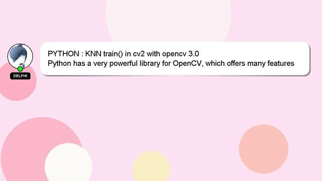 PYTHON : KNN train() in cv2 with opencv 3.0 смотреть онлайн