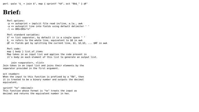Using awk to store a binary number in text file as string and then convert to hexadecimal смотреть онлайн