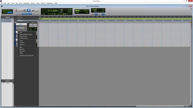 Видеоуроки PRO TOOLS Урок 5 Треки Создание треков Audio track, Click track смотреть онлайн