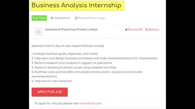 Are you looking for #Internship Jobs - #internship #IOT #Businessanalyst #development #Java смотреть онлайн
