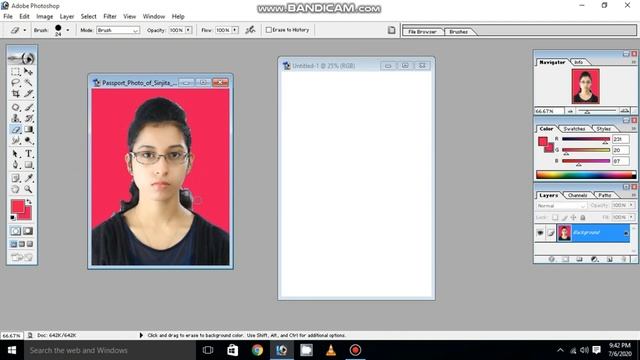 how to change background color of passport size photo in adobe Photoshop 7.0 in Hindi/Urdu смотреть онлайн