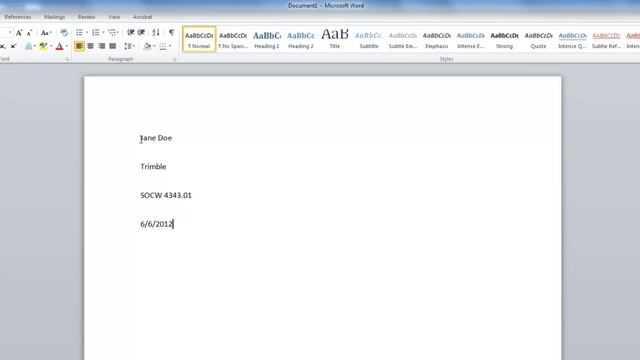 Adding a Header and Page Numbers in MLA Format in Word 2010 (Windows) смотреть онлайн
