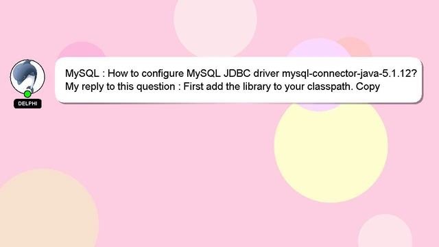 MySQL : How to configure MySQL JDBC driver mysql-connector-java-5.1.12? смотреть онлайн