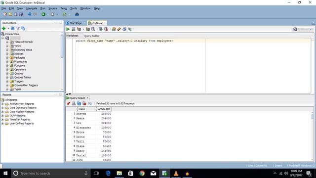 oracle 11g :oracle beginners tutorial, select statement,aliases,concat operator,describe keyword смотреть онлайн