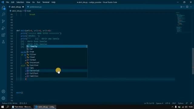 Como ABRIR SITES no seu NAVEGADOR usando o PYTHON em 2022 смотреть онлайн
