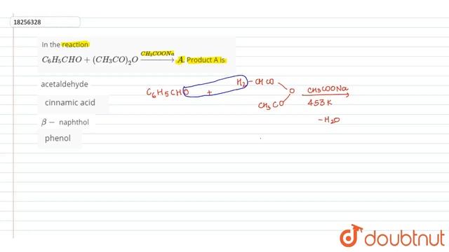 In the reaction `C_(6)H_(5)CHO+(CH_(3)CO)_(2)Ooverset(CH_(3)COONa)rarrA`. Product A is смотреть онлайн