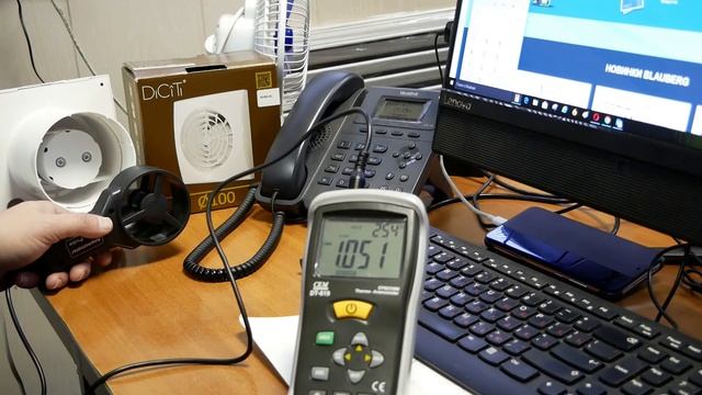Проверка производительности бытового вентилятора производителя "ERA" DiCiTi AURA4 100 смотреть онлайн