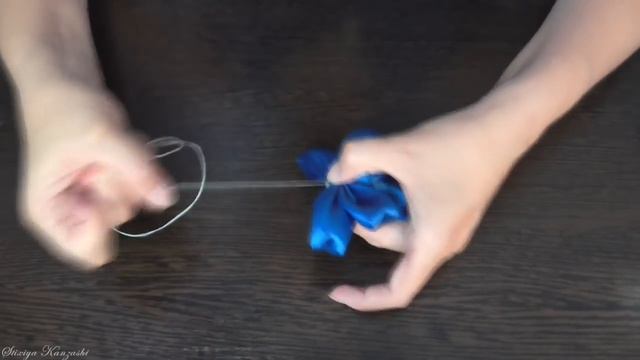 DIY / Украшение на заколку-автомат / Синий пышный бант смотреть онлайн