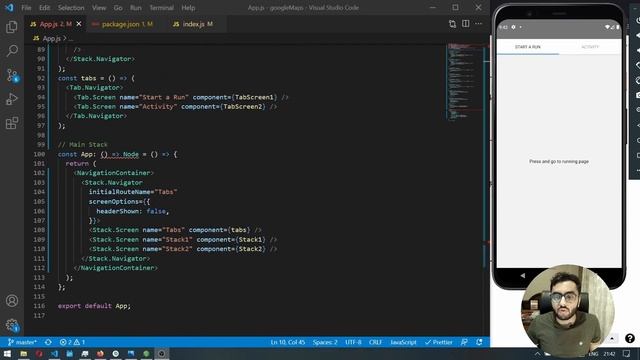 Integrating Stack and Tabs Navigation Together using React Navigation | React Native смотреть онлайн