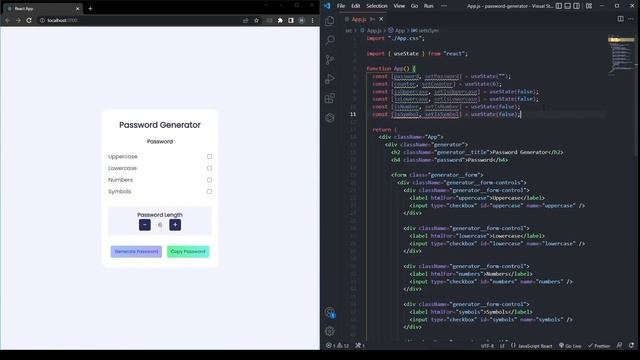 Password Generator Application - Beginner React JS Project (2022) смотреть онлайн