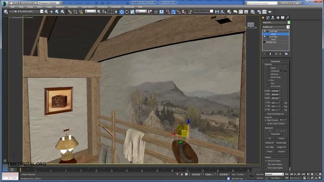 Визуализация интерьера. Фреска. смотреть онлайн