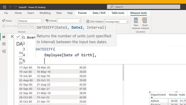 Dax15 - Datediff (How to calculate difference between two dates in Power BI!) смотреть онлайн