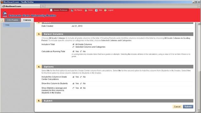 Grade Center: Create Calculated Column смотреть онлайн