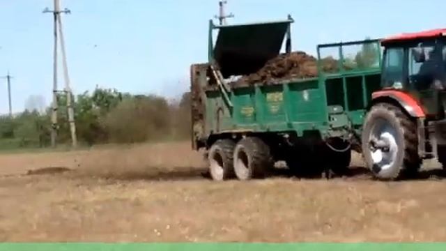 Машина для внесения твердых органических удобрений МТУ-15 www.belrusagro.com смотреть онлайн