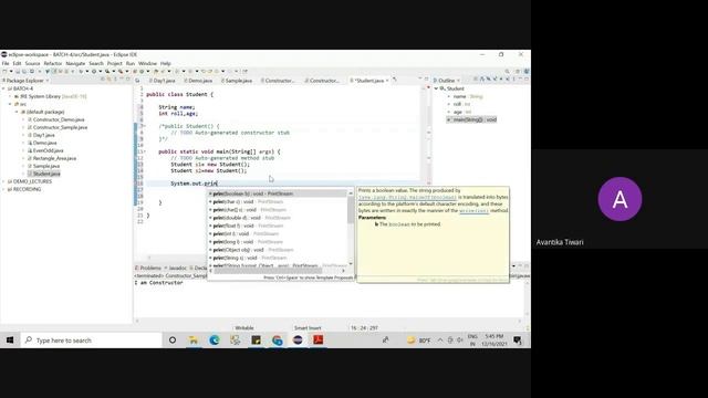 Constructors in Java || Object Initialization in Java || Types of Constructors || Default type смотреть онлайн