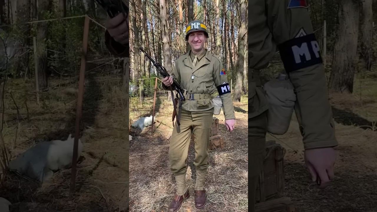 Американский солдат с немецким пистолетом пулеметом смотреть онлайн