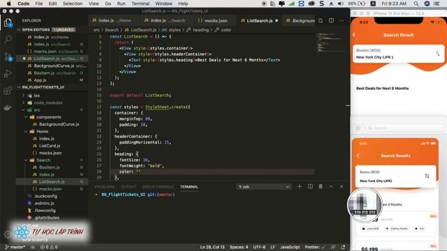 React Native : Flight Tickets UI Part 2 End - Speed Code смотреть онлайн