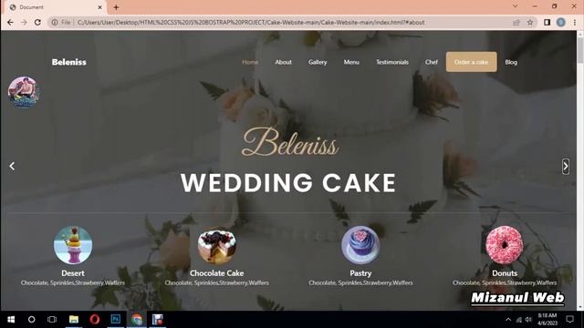 Complete Cake Website using HTML, CSS, BOOTSTRAP, JAVASCRIPT, JQUERY смотреть онлайн