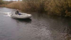 Лодка ПВХ Каймана N400 с подвесным мотором Тохатсу 18. Выход на глиссер.