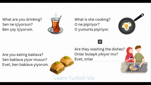 Turkish A1 Exercises 9 - Present Continuous Tense смотреть онлайн
