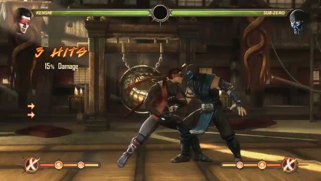 Mortal Kombat 9 - Kenshi обучение + комбо смотреть онлайн