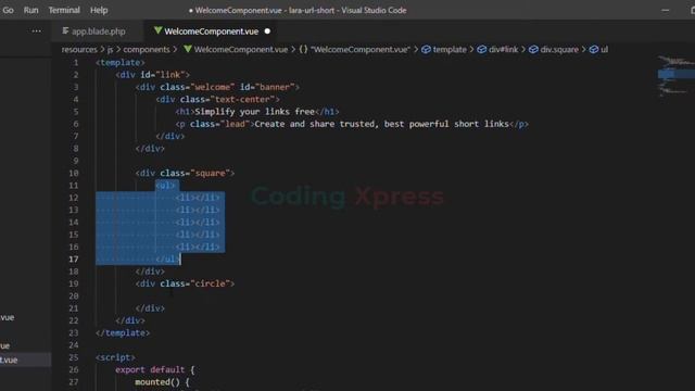 6.1 Landing Page UI Design | Laravel Vue.js URL Shortener | Laravel Vuejs Tutorial | Coding Xpress смотреть онлайн