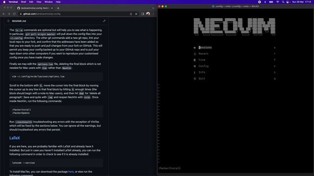 Pulling Down NeoVim Config for Writing LaTeX смотреть онлайн