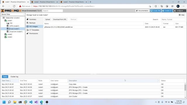 HA Cluster Proxmox (ZFS) смотреть онлайн