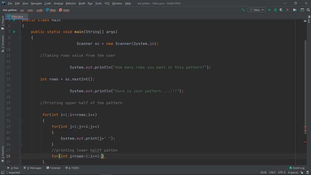 NUMBER PATTEN PROGRAM IN JAVA PART -2 ||by thunder|| смотреть онлайн