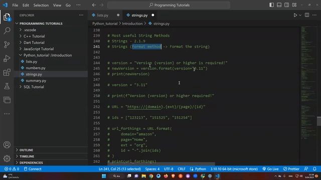 Python Tutorial 4.1 - Summary смотреть онлайн