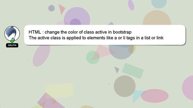 HTML : change the color of class active in bootstrap смотреть онлайн