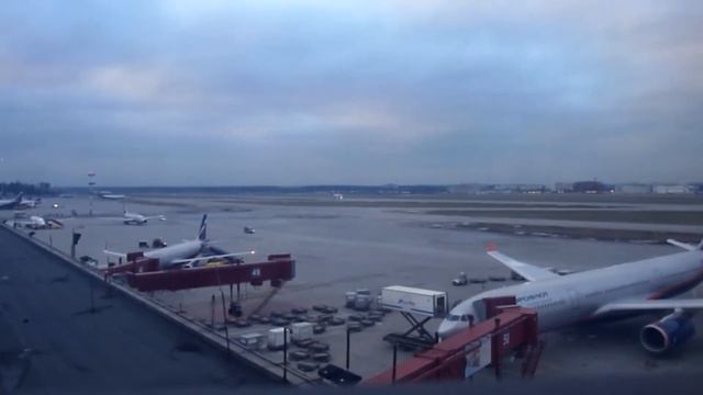 Таймлапс в аэропорту Шереметьево 04.01.18 смотреть онлайн