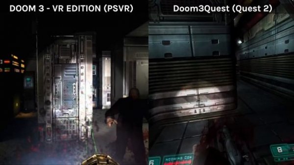 DOOM 3 VR Graphics & Port Comparison - PSVR vs Quest 2