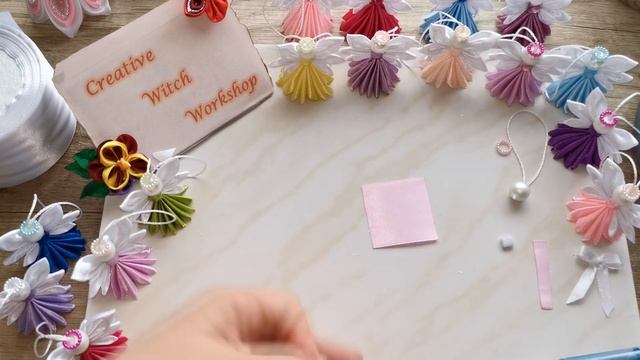 DIY / Christmas Angel / Satin Ribbon Angel / Kanzashi Christmas Angel / Christmas Tree Ornament