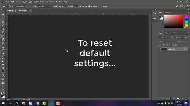 Photoshop Toolbar Missing | Reset Tools and Workspace in Photoshop смотреть онлайн